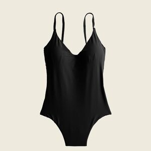 J Crew Rounded V-neck one-piece swimsuit